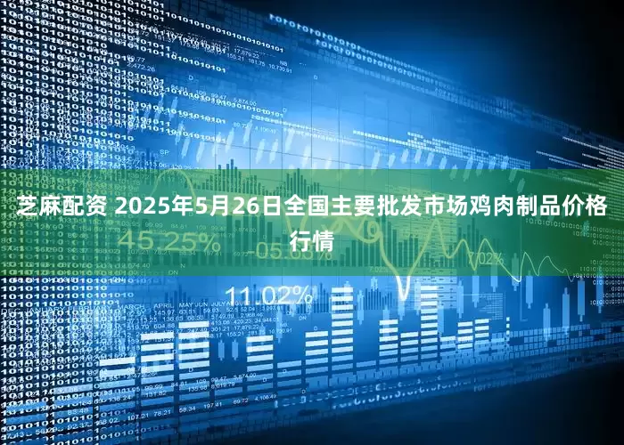 芝麻配资 2025年5月26日全国主要批发市场鸡肉制品价格行情