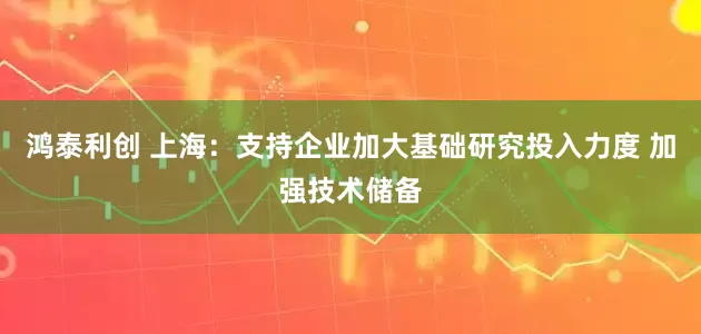 鸿泰利创 上海：支持企业加大基础研究投入力度 加强技术储备